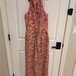 Jcrew floral wide pants jumpsuit size 4